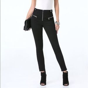 🌹sexy bebe Black High Rise Zip Skinny Pants 💫